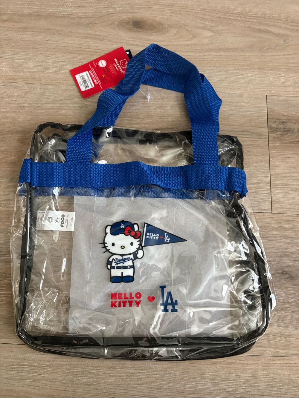 Hello Kitty x LA Dodgers Clear Tote Bag - Blue